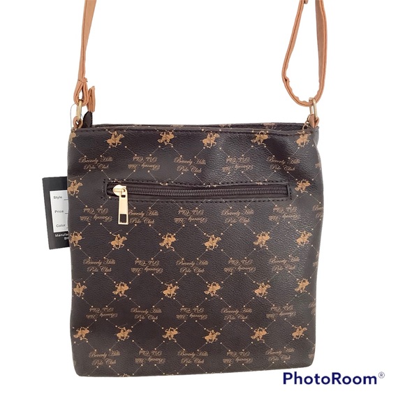 Beverly Hills Polo Club Women Brown Crossbody Bag One Size New With Tags - Picture 3 of 6